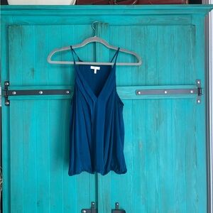 Joie Teal Blue Silk Tank Top